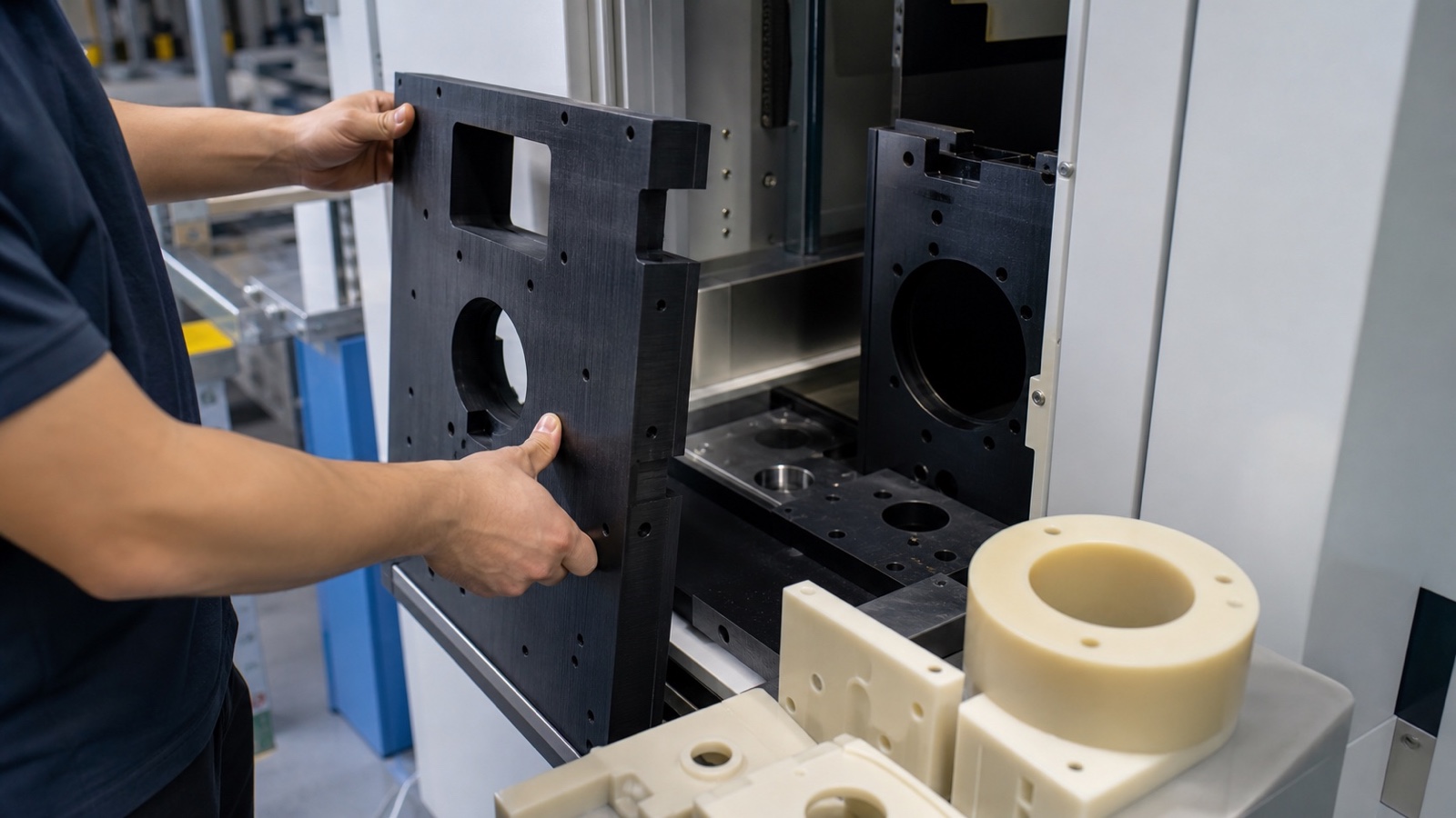 Hochdichte Polymer-Abschirmkomponente, integriert in technische Industrieausrüstung