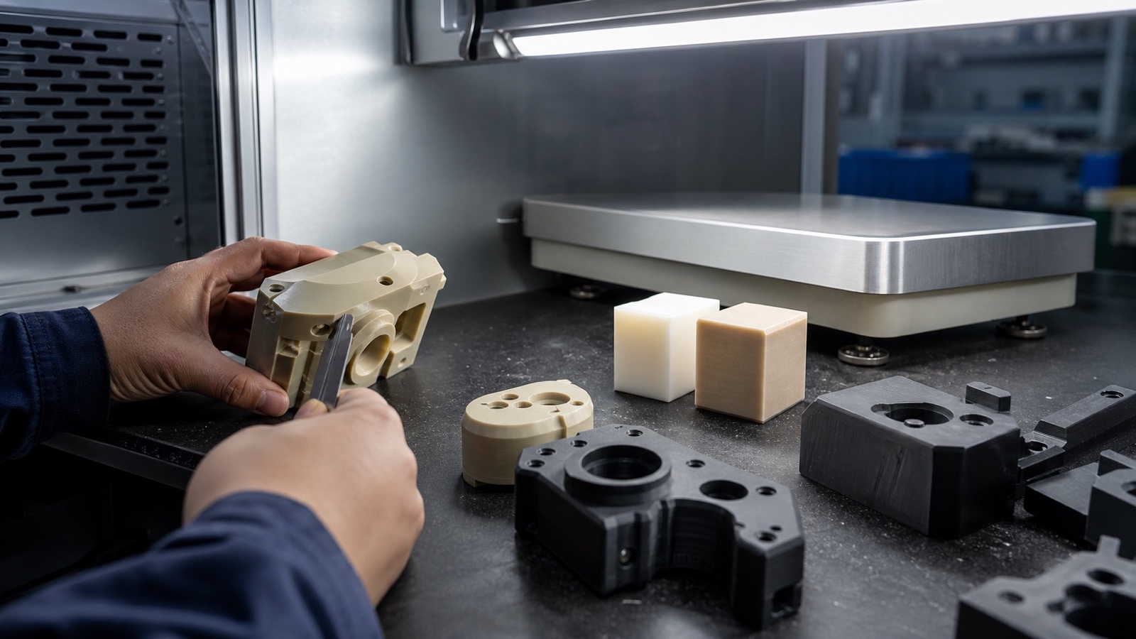 Precision CNC machined high-performance polymer components for engineering applications