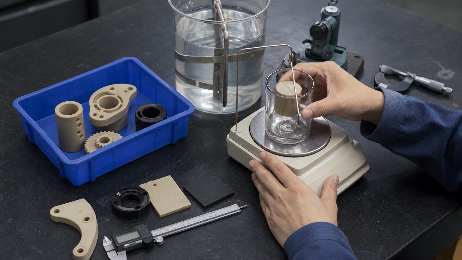 Präzisionsbearbeitete Komponente aus technischem PEEK-Polymer
