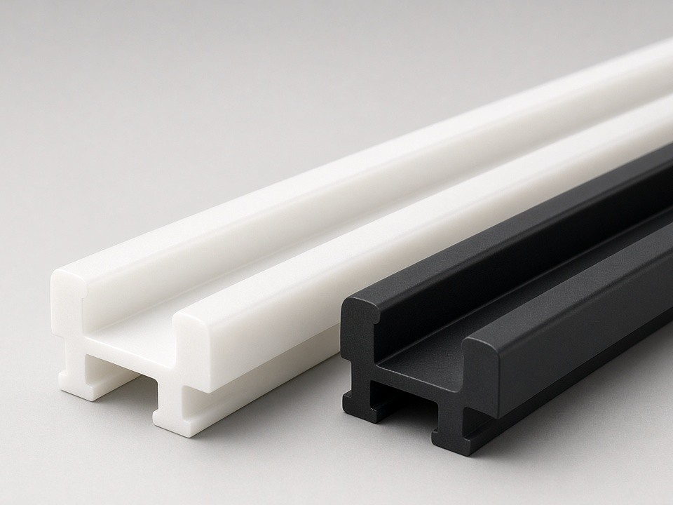 CNC machined plastic chain guide profiles