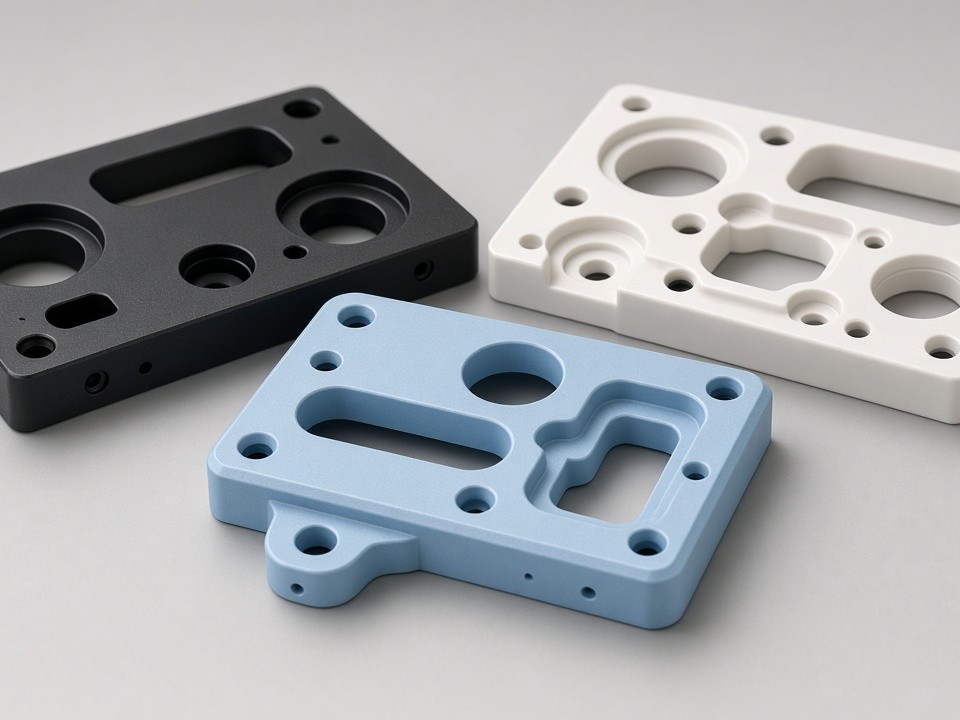 Gabarit de processus en plastique usiné CNC avec goupilles de positionnement et nid profilé